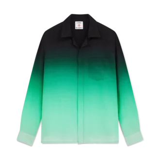 Camisas de seda de manga larga con jacquard Gradient Ping Pong