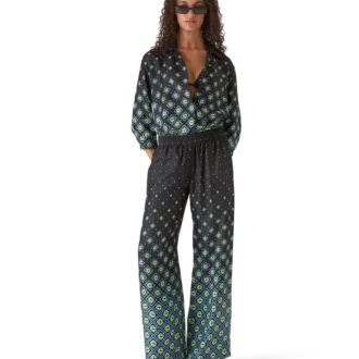 Camisas de seda de manga larga con monograma degradado