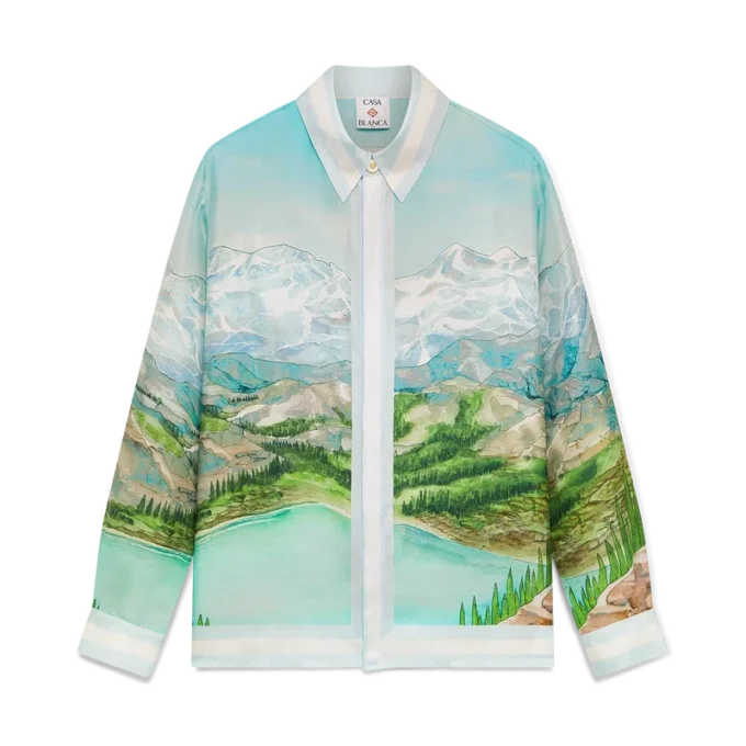 Camisas de seda de manga larga Dalmatian a La Montagne