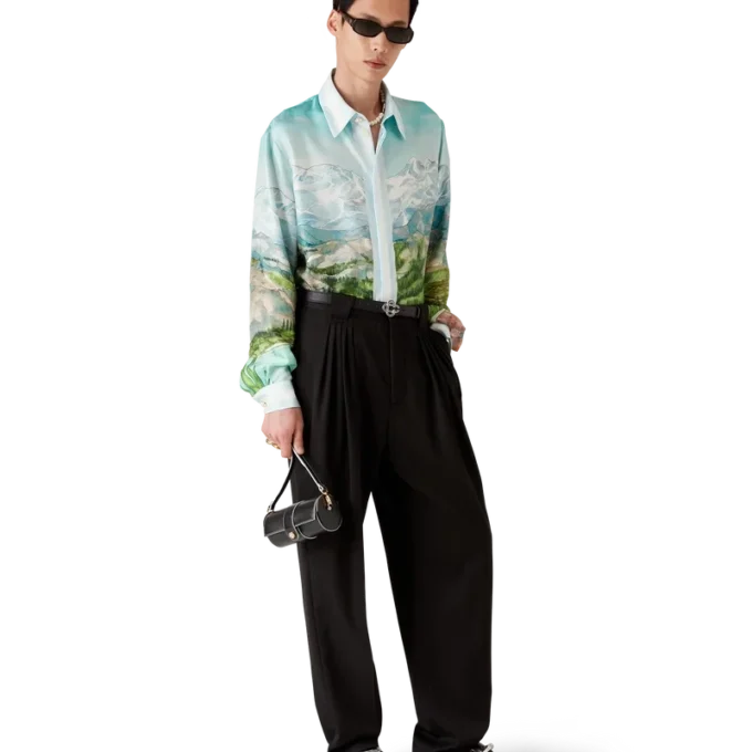 Camisas de seda de manga larga Dalmatian a La Montagne