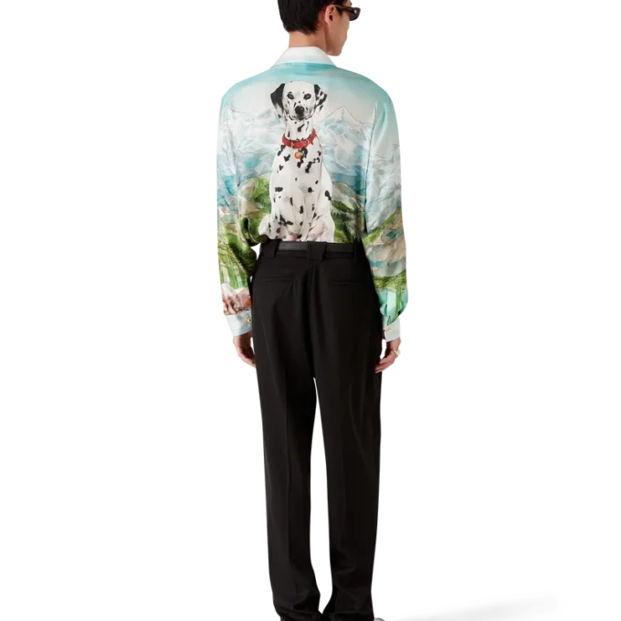 Camisas de seda de manga larga Dalmatian a La Montagne