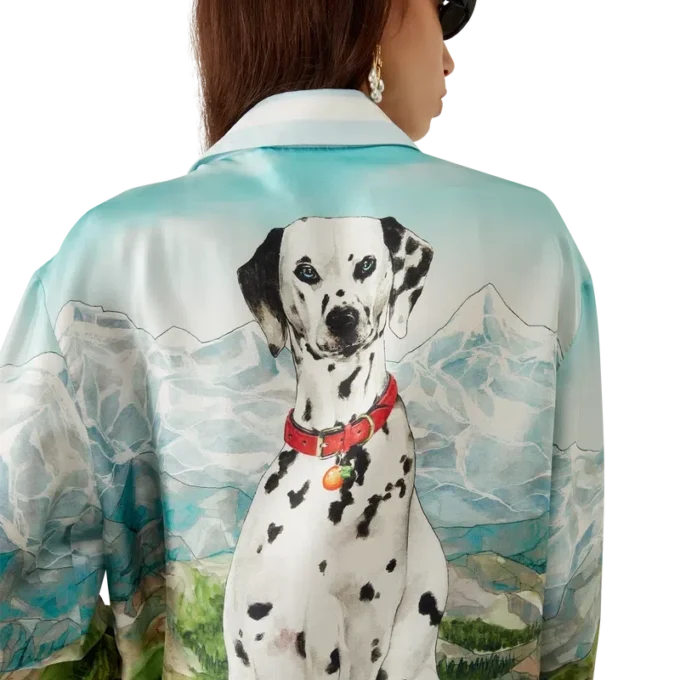 Camisas de seda de manga larga Dalmatian a La Montagne