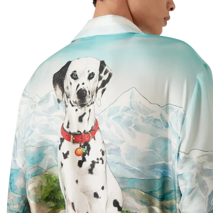 Camisas de seda de manga larga Dalmatian a La Montagne