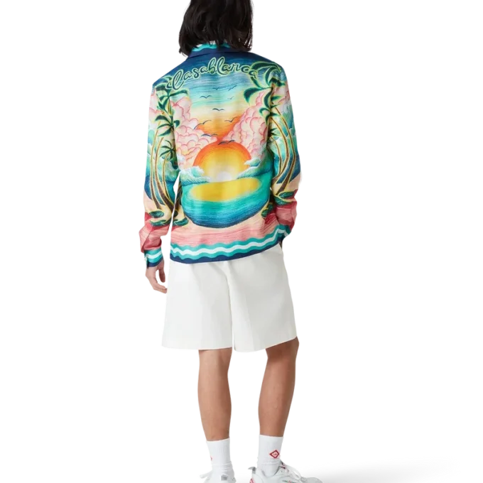 Camisas de seda de manga larga Danse De La Mer