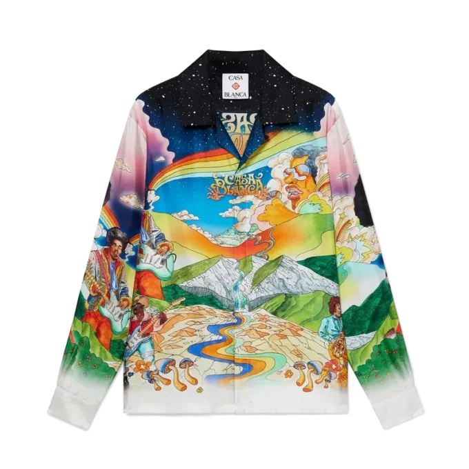 Camisas de seda de manga larga La Musique