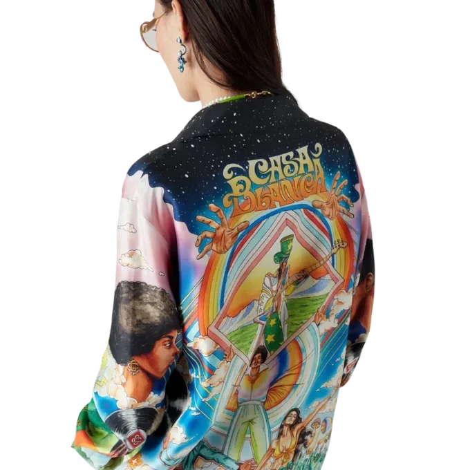 Camisas de seda de manga larga La Musique