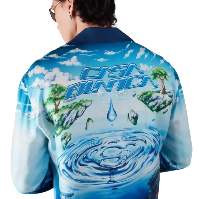 Camisas de seda de manga larga Lost Atlantis