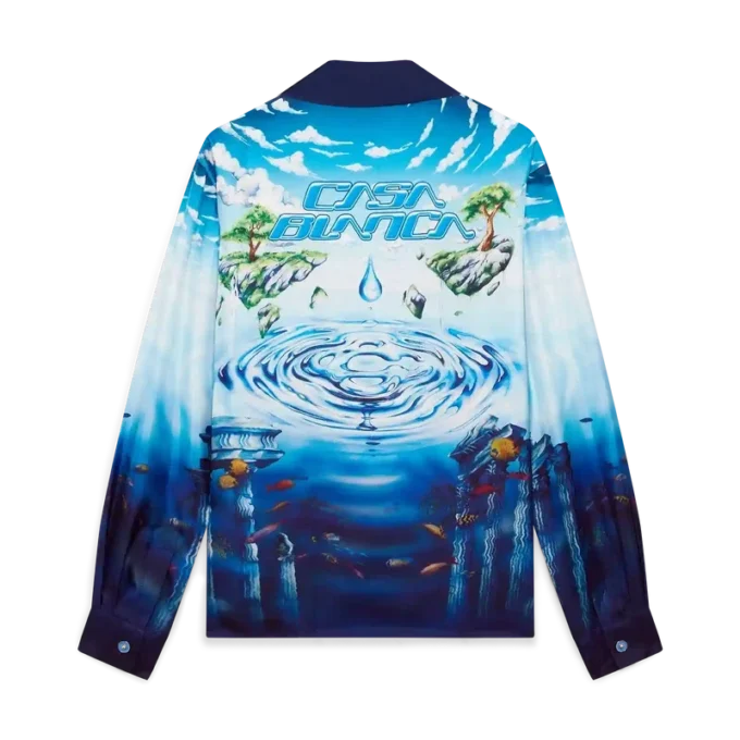 Camisas de seda de manga larga Lost Atlantis