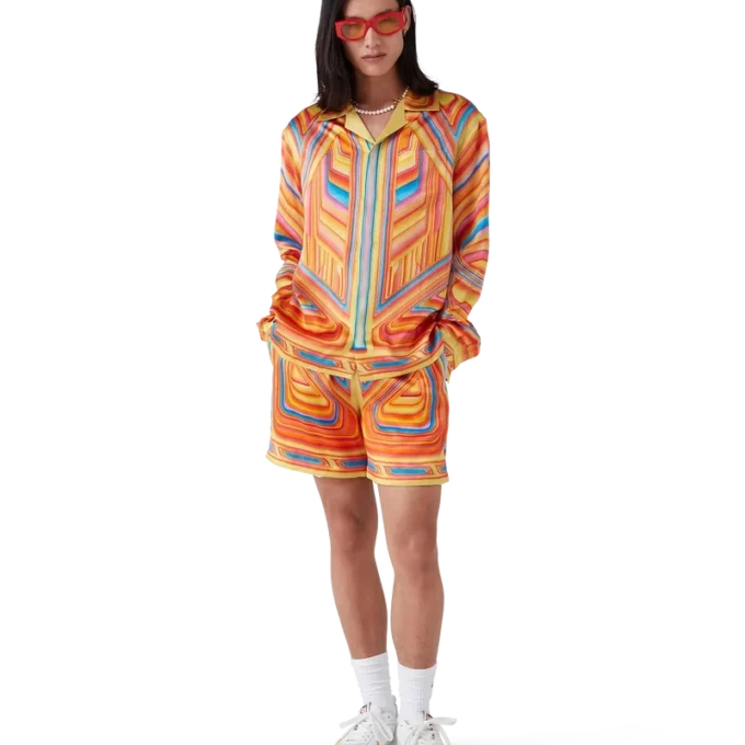 Camisas de seda de manga larga Low Rider Camisas de seda de manga larga Low Rider