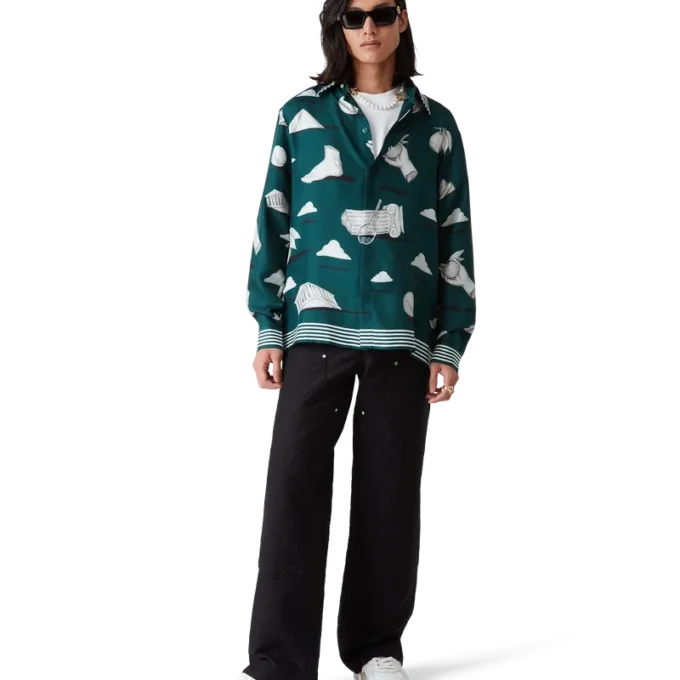 Camisas de seda de manga larga Metaphysical