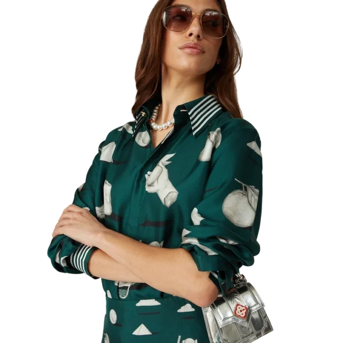 Camisas de seda de manga larga Metaphysical