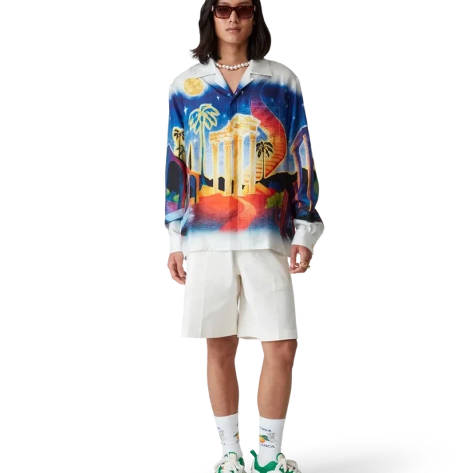 Camisas de seda «Midnight Acropolis»