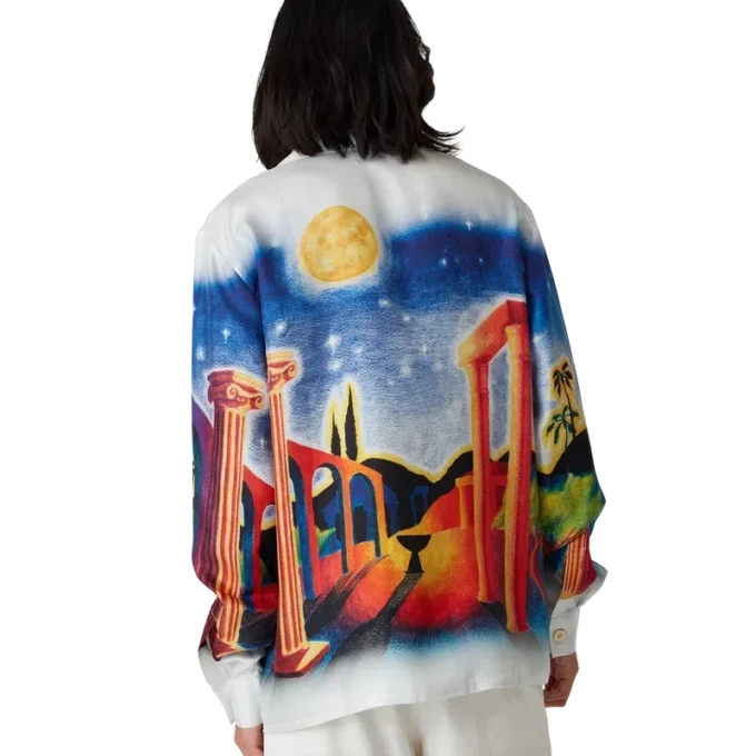 Camisas de seda «Midnight Acropolis»