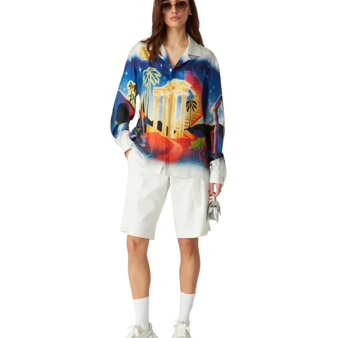 Camisas de seda «Midnight Acropolis»