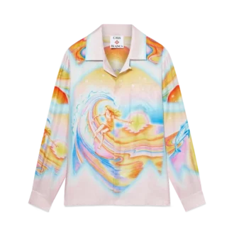 Camisas de seda de manga larga Psychedelic Nirvana