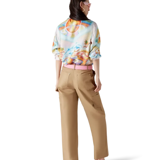 Camisas de seda de manga larga Psychedelic Nirvana