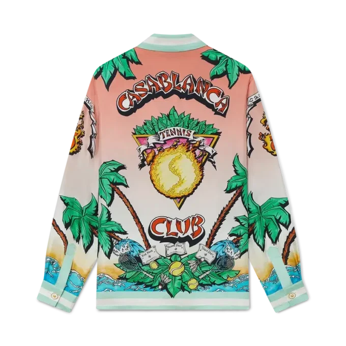 Camisas de seda de manga larga Tennis Club