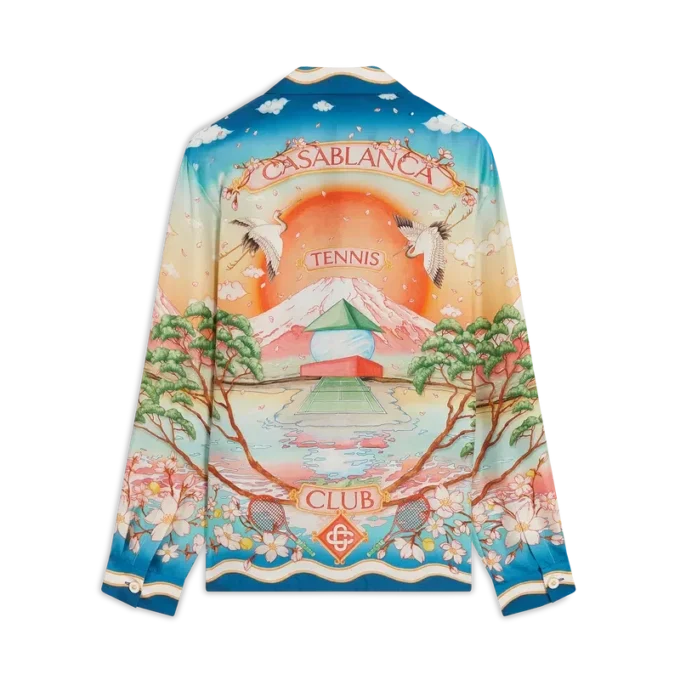 Camisas de seda de manga larga Tennis Club