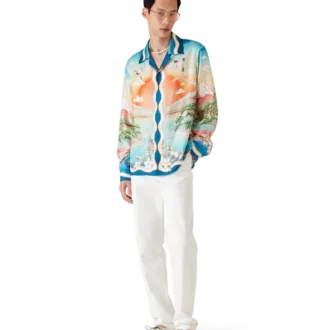 Camisas de seda de manga larga Tennis Club