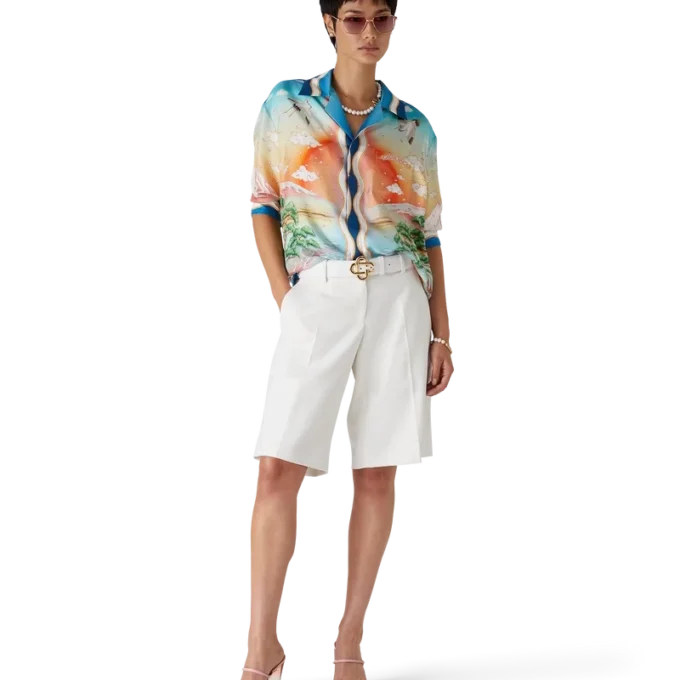 Camisas de seda de manga larga Tennis Club Camisas de seda de manga larga Tennis Club