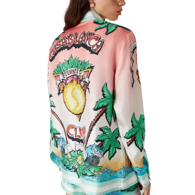 Camisas de seda de manga larga Tennis Club