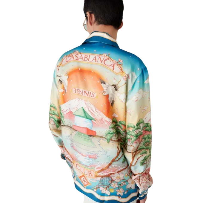 Camisas de seda de manga larga Tennis Club