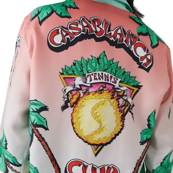 Camisas de seda de manga larga Tennis Club