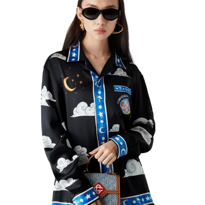 Camisas de seda de manga larga «The Four Elements»