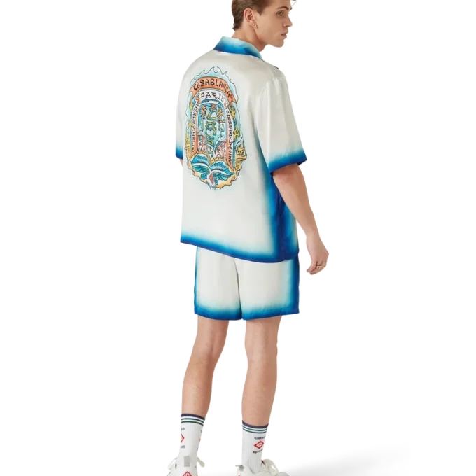 Camisas de seda de pantalones cortos Casa Way Skate