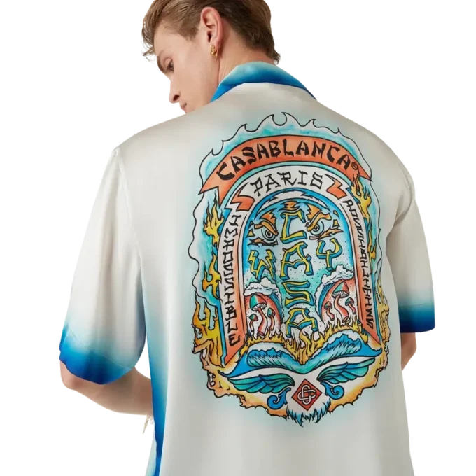 Camisas de seda de pantalones cortos Casa Way Skate