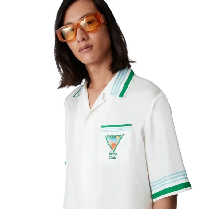 Camisa de seda de pantalón corto Metaphysical Tennis Icon