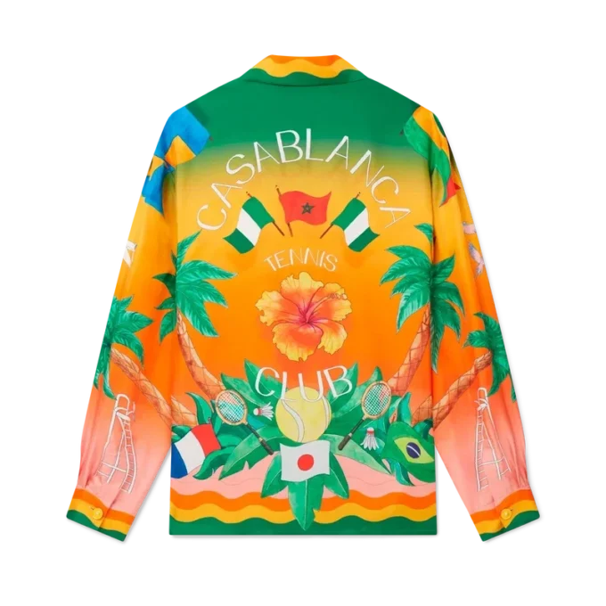 Camisas de seda Tennis Club En Fleur