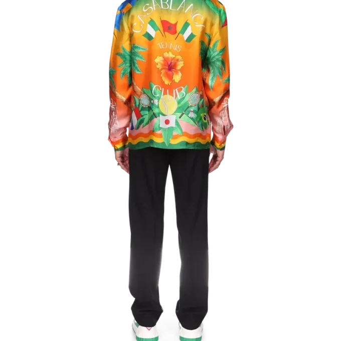 Camisas de seda Tennis Club En Fleur