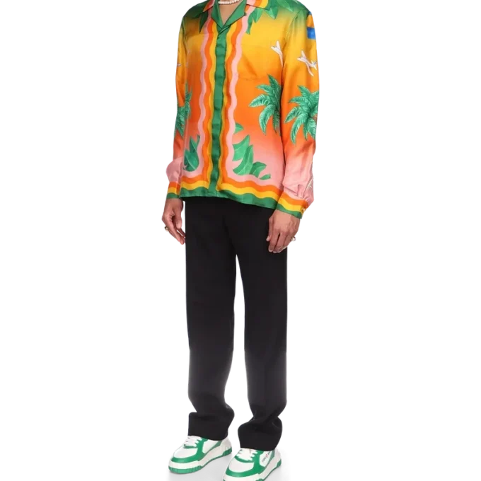 Camisas de seda Tennis Club En Fleur