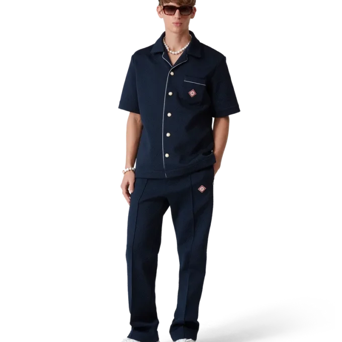 Pantalones deportivos con monograma jacquard