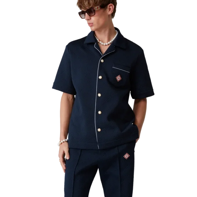 Pantalones deportivos con monograma jacquard