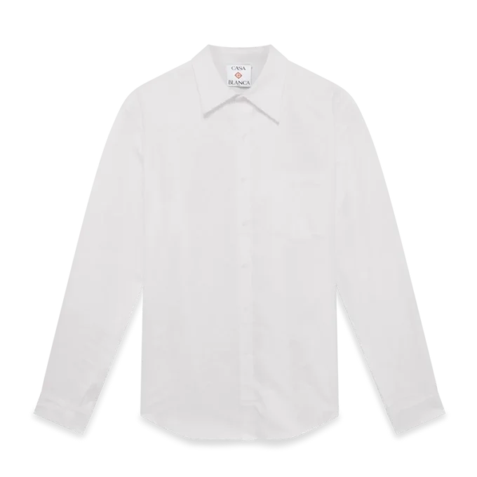 Camisas Oxford de jacquard de algodón con monograma