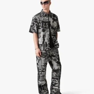 Camisas vaqueras de manga corta Rave Collage