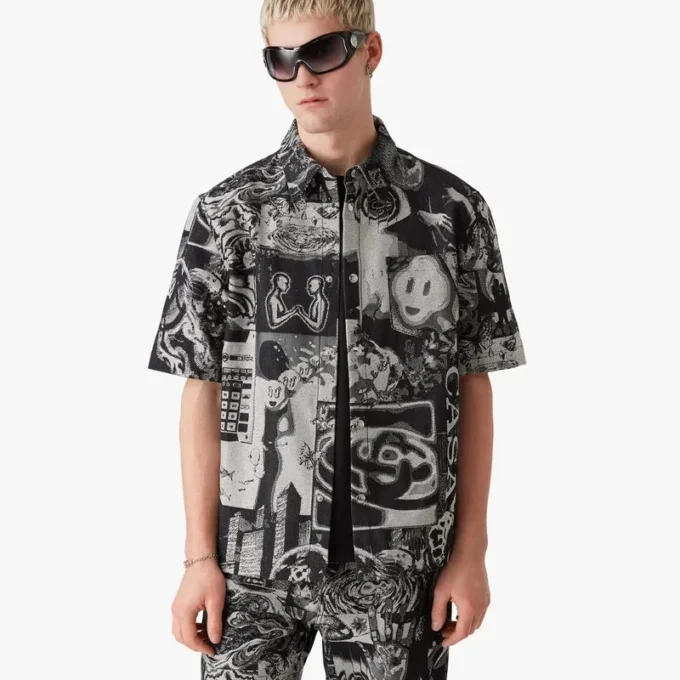 Camisas vaqueras de manga corta Rave Collage Camisas vaqueras de manga corta Rave Collage