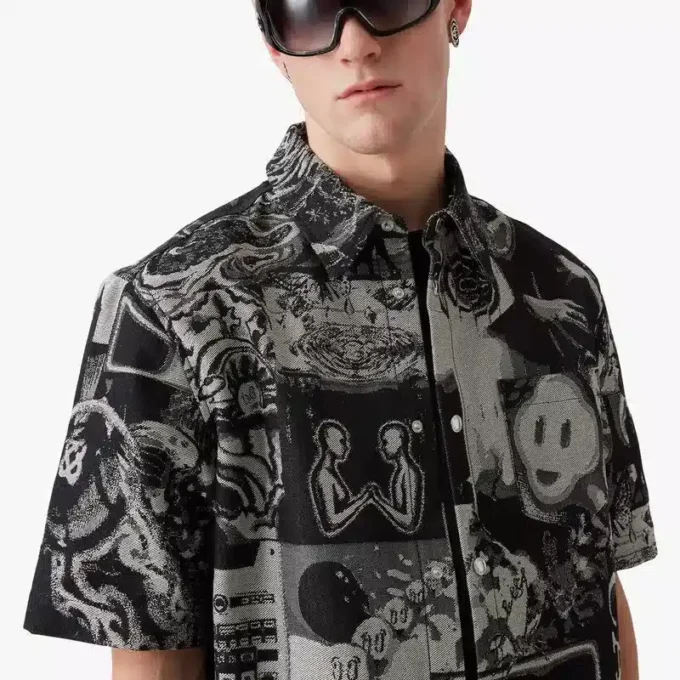 Camisas vaqueras de manga corta Rave Collage Camisas vaqueras de manga corta Rave Collage