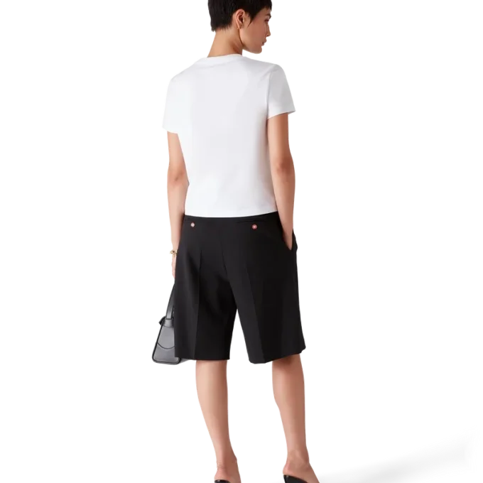 Camiseta ajustada de manga corta con emblema