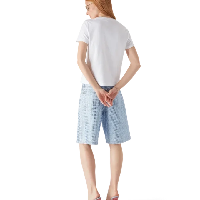 Camiseta ajustada de pantalón corto con el logotipo de Crystal Warped