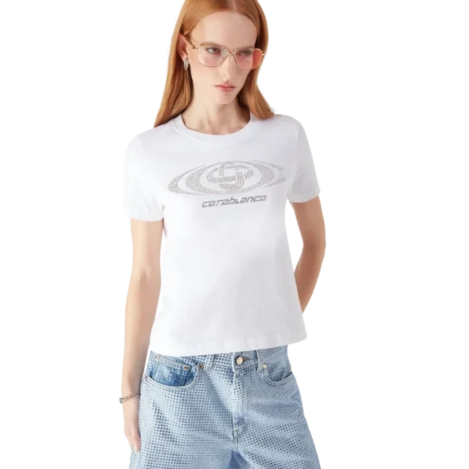 Camiseta ajustada de pantalón corto con el logotipo de Crystal Warped