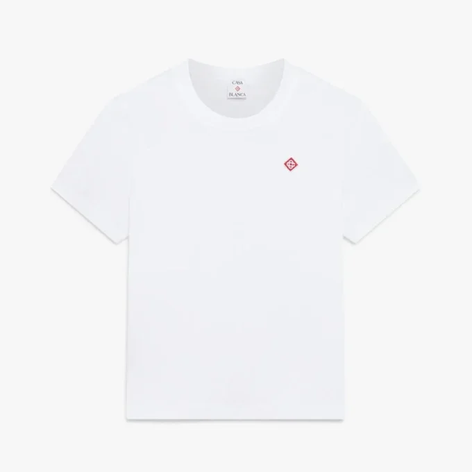 Camiseta ajustada de pantalón corto con parche bordado clásico