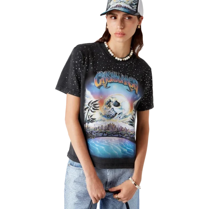 Camiseta con adornos de cristales de La Pramonition