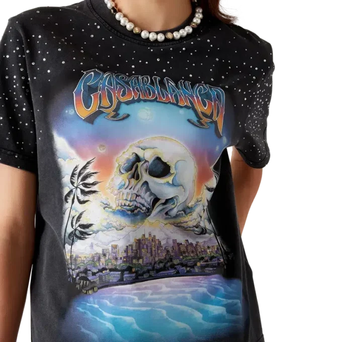 Camiseta con adornos de cristales de La Pramonition