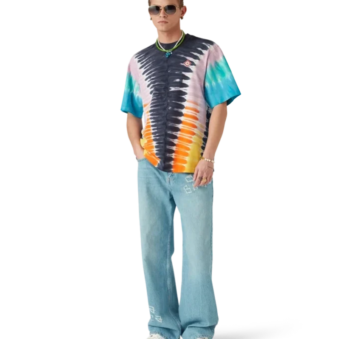 Camiseta con estampado tie-dye degradado Camiseta con estampado tie-dye degradado