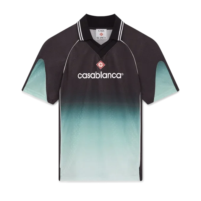 Camiseta de fútbol de pantalón corto con jacquard de monograma degradado