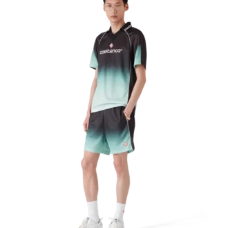 Camiseta de fútbol de pantalón corto con jacquard de monograma degradado