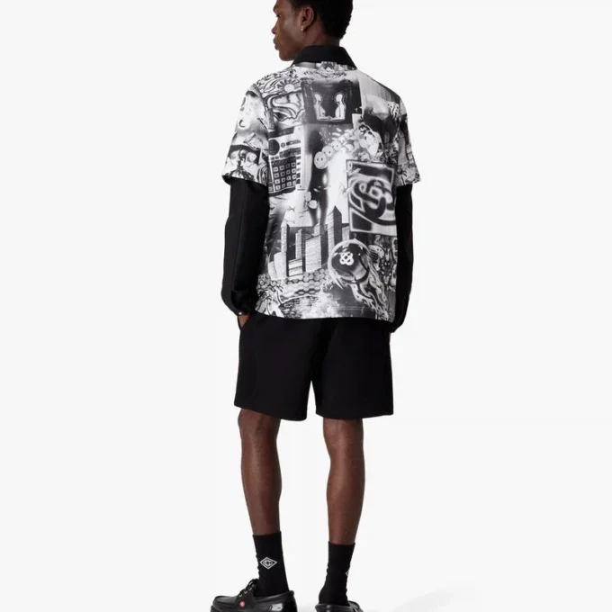 Camiseta de malla de manga corta Rave Collage